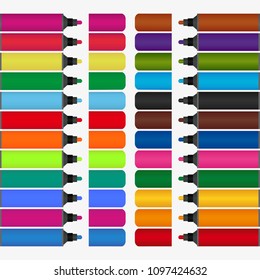 Markers of different colors