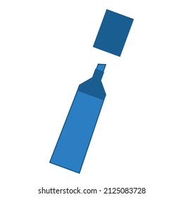 Markers illustrations on transparent background