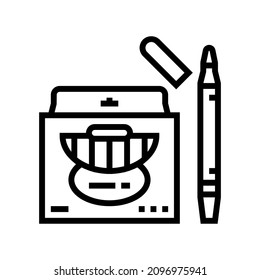markers package line icon vector. markers package sign. isolated contour symbol black illustration