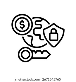 Vektorgrafik mit Marktsymbolen