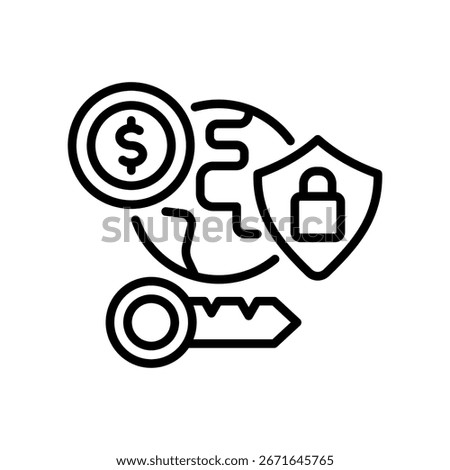Market Access Icon Line Vector Illustration