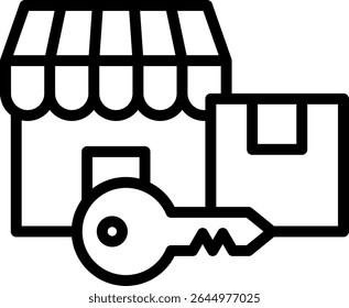 Market Access Icon Outline Vector Illustration