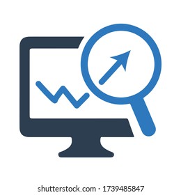 market analyses icon easy to use isolated