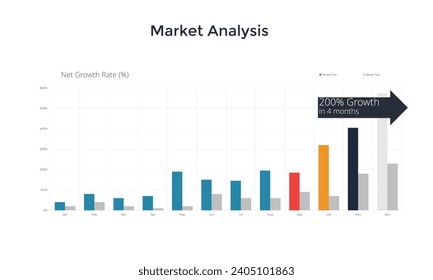 Übersicht über die Marktanalyse - Tabelle Graph Graphic Statistical Business Infografik Element Template