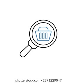icono de línea de concepto de análisis de mercado. Ilustración de elemento simple. diseño de símbolos de esquema de concepto de análisis de mercado.