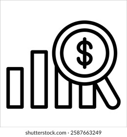 Market Analysis Icon Element For Design