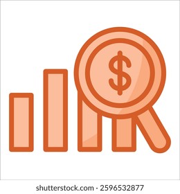 Market Analysis Icon Element For Design