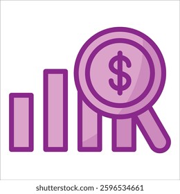 Market Analysis Icon Element For Design