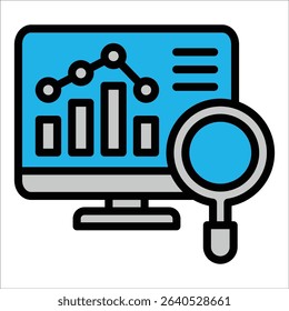 Market Analysis Icon Element For Design
