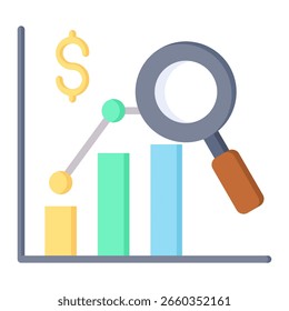 Market Analysis Icon Element For Design And Vector