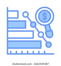 Elemento de icono de análisis de mercado para diseño