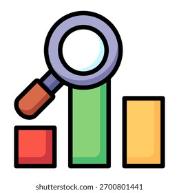 Market Analysis Icon Element For Design