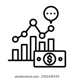 Market Analysis Icon Element For Design And Vector