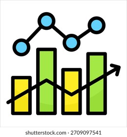 Icon-Element der Marktanalyse für Design