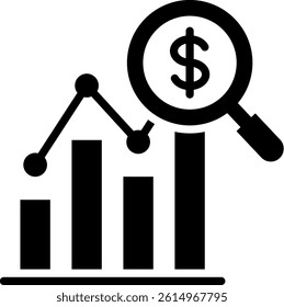 Market Analysis Icon Glyph Vector Illustration