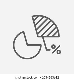 Market analysis icon line symbol. Isolated vector illustration of  icon sign concept for your web site mobile app logo UI design.