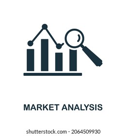 Market Analysis icon. Monochrome sign from market economy collection. Creative Market Analysis icon illustration for web design, infographics and more