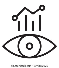 Market analysis icon showing the data analysis concept 