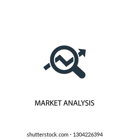 market analysis icon. Simple element illustration. market analysis concept symbol design. Can be used for web and mobile.