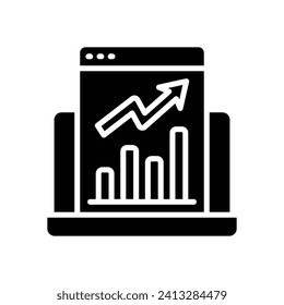market analysis icon. vector glyph icon for your website, mobile, presentation, and logo design.