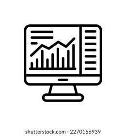 Icono de Análisis de mercado en vector. Logotipo