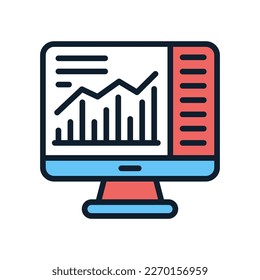 Market Analysis icon in vector. Logotype