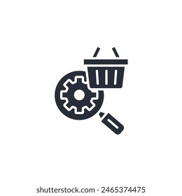 market analysis icon. vector.Editable stroke.linear style sign for use web design,logo.Symbol illustration.