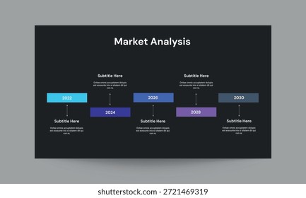Plantilla de presentación de diapositivas de análisis de mercado con un diseño limpio, moderno y profesional. Ideal para análisis de negocios, investigación de mercado, perspectivas de la industria, análisis competitivo y presentaciones de planificación estratégica. Totalmente editable y fácil de personalizar, adecuado para PowerPoint, Presentaciones de Google y Keynote. Perfecto para uso corporativo, de inicio y de presentación profesional.