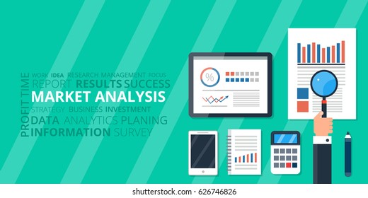 Market Analysis Strategy Big Data Online Stock Vector (Royalty Free ...