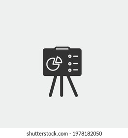 Market analysis vector icon illustration sign
