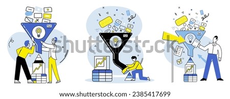 Market analysis vector illustration. The market analysis metaphor illustrates process unraveling market complexities and identifying strategic opportunities Marketing strategies and market analysis