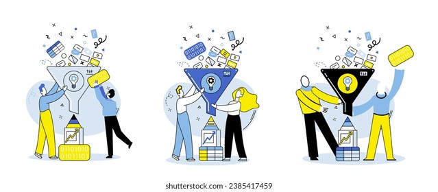 Ilustración vectorial de análisis de mercado. La tecnología desempeña un papel fundamental en la recopilación y el análisis de datos de mercado para informar las estrategias empresariales. La financiación es un factor fundamental en el desarrollo de los mercados, que requiere
