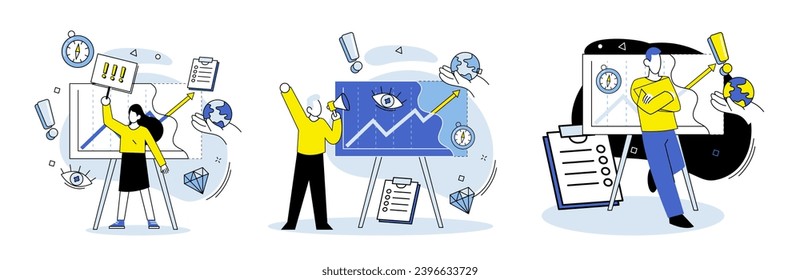 Market analysis vector illustration. Technology is transforming way businesses conduct market analysis, enabling faster and more accurate data collection Finance plays crucial role in development new