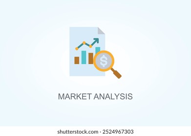 Análisis De Mercado Vector O Logo Signo Símbolo Ilustración