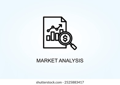 Análisis De Mercado Vector O Logo Signo Símbolo Ilustración