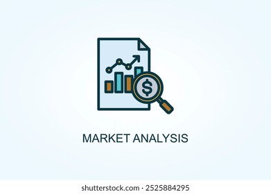 Análisis De Mercado Vector O Logo Signo Símbolo Ilustración