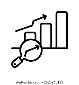 Ícone de contorno do Vetor de Análise de Mercado. Arquivo Eps10 