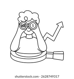 Ilustraciones del esquema del Vector de análisis de mercado. Archivo EPS 10  