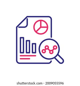Market analytics vector 2 colors style icon. EPS 10 File web analytics symbol