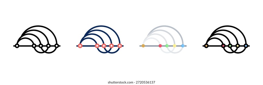 Market Arc Symbol Set mehrere Stilkollektion