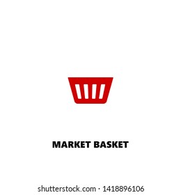 market basket icon. market basket vector design. sign design. red color