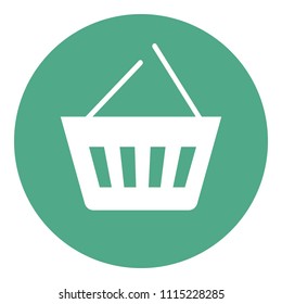 market basket vector flat icon
