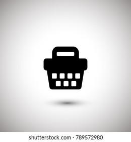 Market basket vector icon