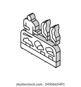 market beef meat isometric icon vector. market beef meat sign. isolated symbol illustration