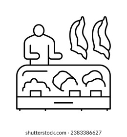 market beef meat line icon vector. market beef meat sign. isolated contour symbol black illustration