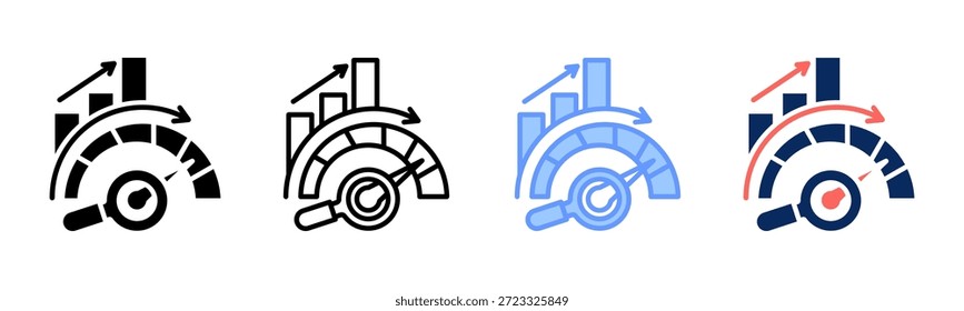 Conjunto de iconos de referencia de mercado colección de estilos múltiples