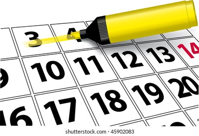 market calendar yellow