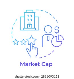 Market capitalization blue gradient