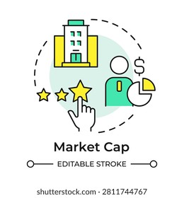 Market capitalization multi color