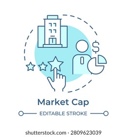 Market capitalization soft blue